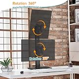 ELIVED Dual Monitor Stand Freestanding Arm 13-32 Inch VESA 75x75/100x100 view 5