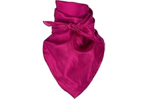 Wyoming Traders Solid Cowboy Wild Rag 100% Silk Scarf Bandana Multiple Colors L 34.5" and XL 42"