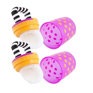 Amazon Com Sassy Teething Feeder Pink Orange 2 Count Baby