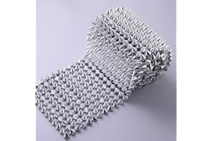 Jerler 0.5 Yard Sew Stitch on Spikes for Arts and Crafts Decoration, Mesh Rivets Studs Beads Cone Spoke Trim Punk Pock with Flat Back for Jacket, Clothing, Shoes and Performance (0.5 Yard, Silver)