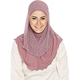 Jazvano Instant Hijab for Women and Muslim Girls - Soft Scarf Easy to Wear Headscarf - Spun Gold Jilbab Daily Islamic 1pc