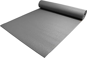 YogaAccessories 1/4" Thick High Density Deluxe Non Slip Exercise Pilates & Yoga Mat