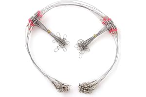 AGOOL Fishing Leader Saltwater Tackle Rig with Swivel Snaps Beads Surf Fishing Rigs High Strength Steel Wire Leaders Gear Equipment for Lures Bait Hooks, 1Arm 2Arms & 3Arms