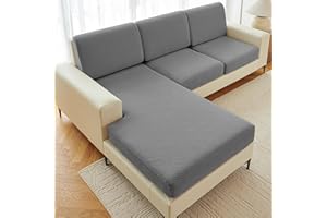 Deep Dream Sectional Couch Covers 6 Pieces, Stretch Couch Cushion Covers, L Shaped Washable Sofa Covers for Left/Right Sectio