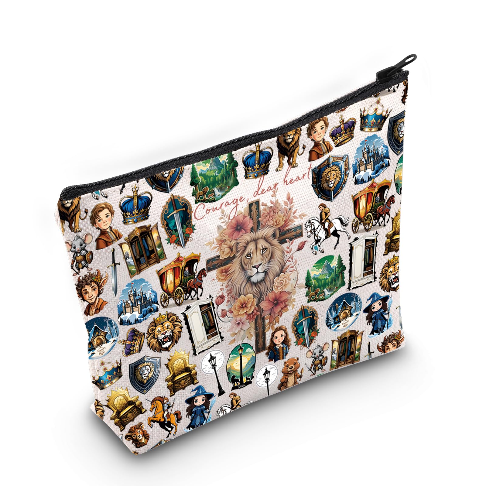 LEVLO Lucy Quote Cosmetic Make Up Bag Lucy Movie Fans Gift Courage Dear Heart Makeup Zipper Pouch Bag, Dear Heart Full, Cosmetic Make Up Bag