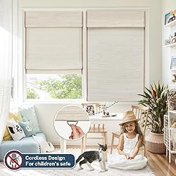Pasoun Cordless Roman Shades for