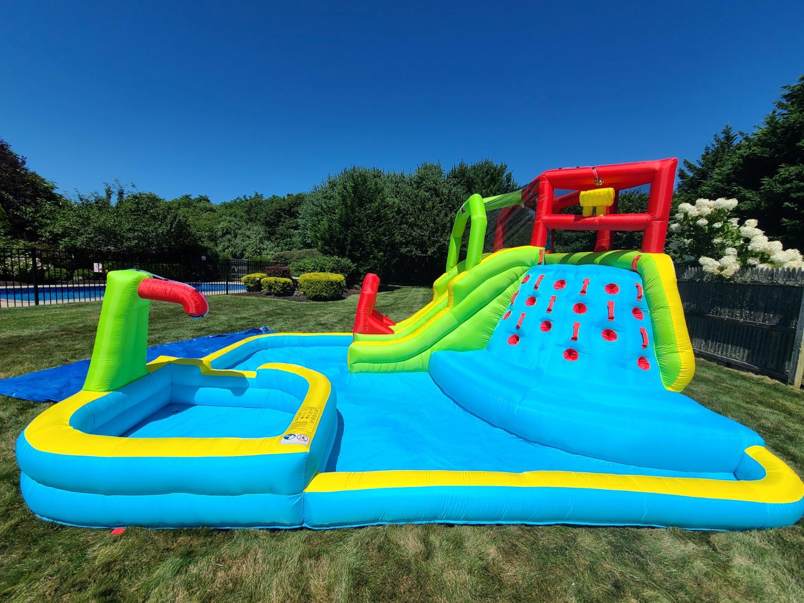 21/mo Finance Inflatable Water Slide Park with Splash Pool Climb The