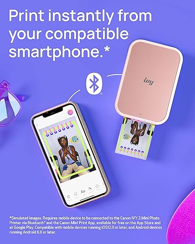 Canon IVY Mini Photo Printer, Print from Compatible iOS