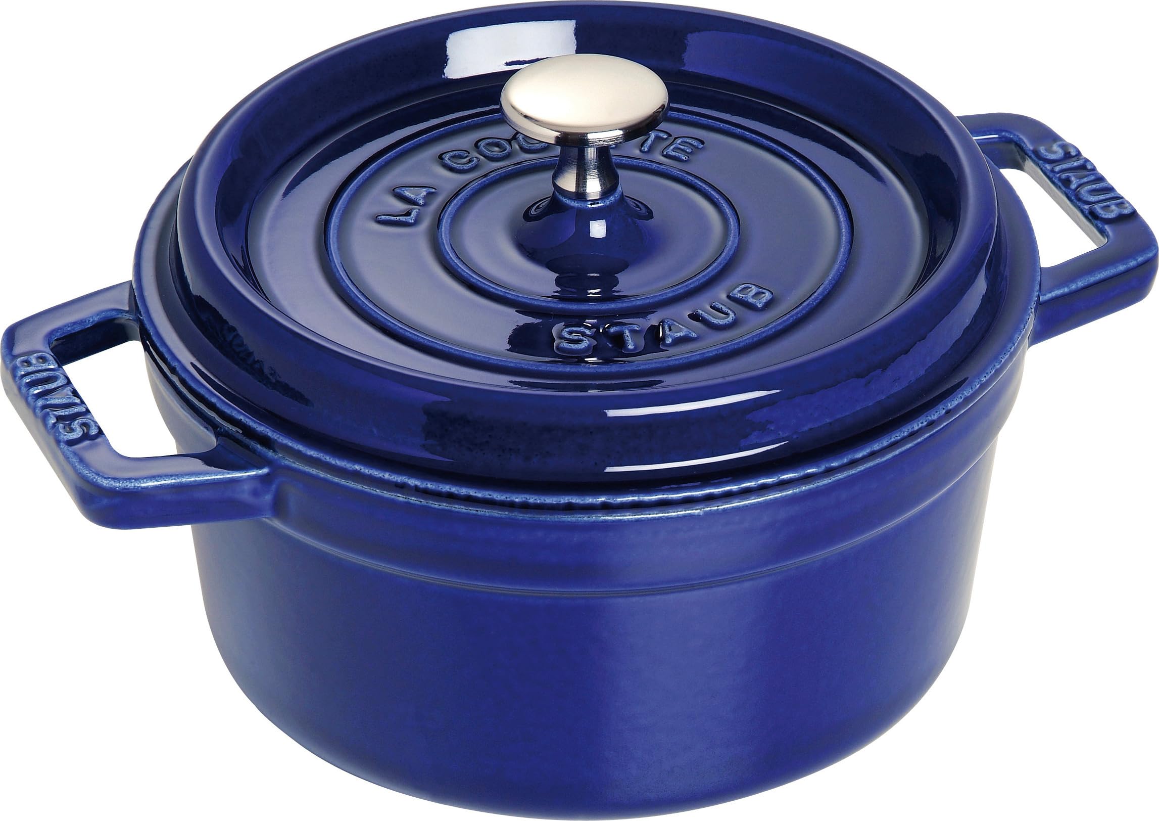 STAUB Casseruola/Cocotte in ghisa, Tonda 20 cm, 2,24 litri, Blu scuro