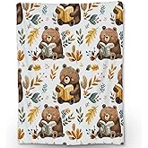 Ti Caldi Cute Bear Blanket, Soft Warm Lightweight Animal Flannel Throw Blanket for Couch, Bed, Travel & Outdoor, Cozy Fluffy Fuzzy Blankets for Women Men, Home Decor 60×50 in