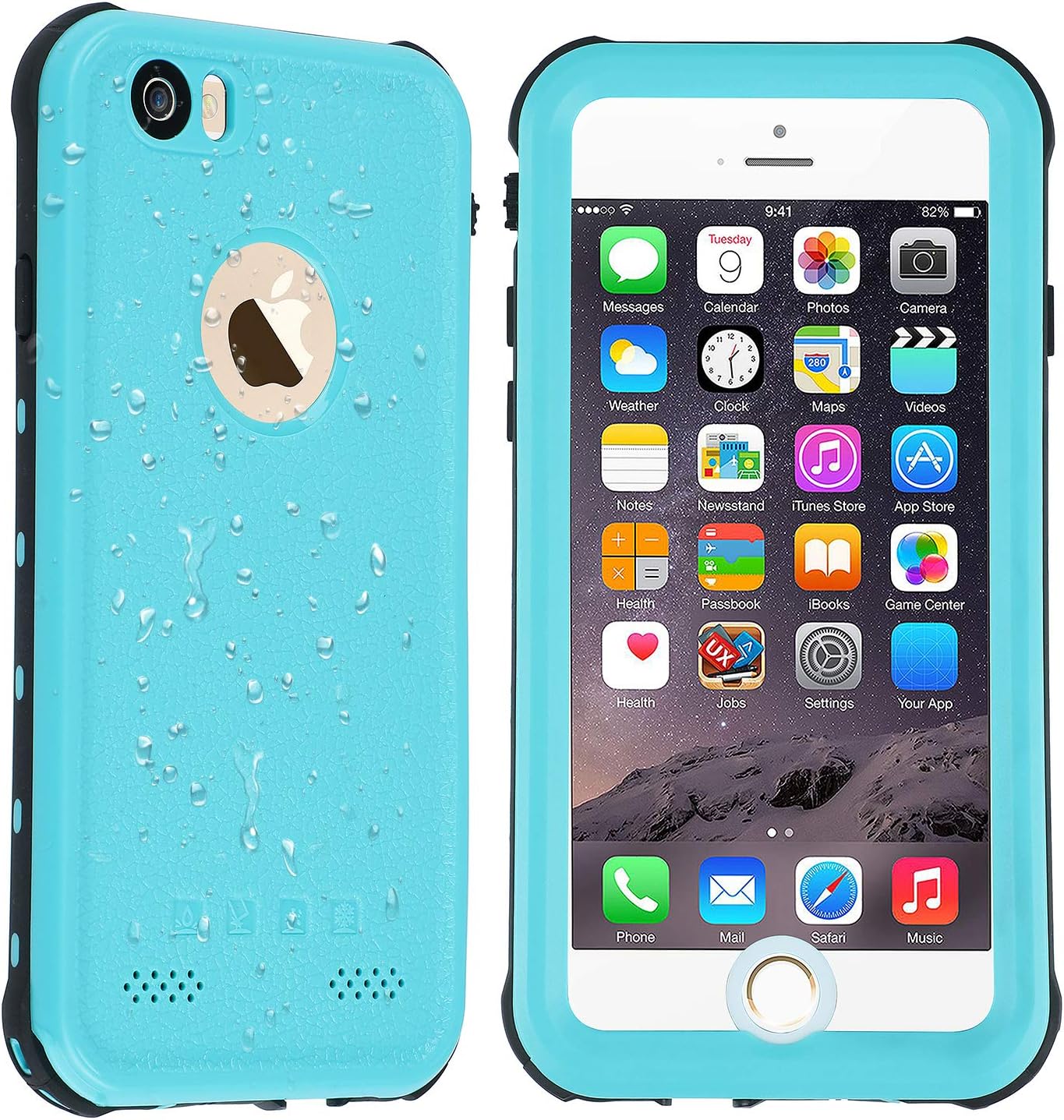 Co-Goldguard Waterproof Case iPhone 6s Plus / 6 Plus,[NOT for 6s/6] Built in Screen Protector with Touch ID IP68 Certified Underwater Cover,Green