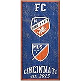 MLS FC Cincinnati Unisex FC Cincinnati Heritage Sign, Team Color, 6 x 12