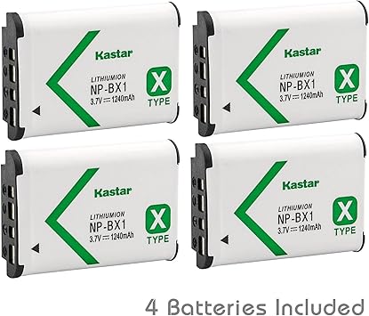 Amazon Com Kastar Battery 4 Pack For Sony Np Bx1 M8 And Cyber Shot Dsc Hx50v Hx300 Rx1 Rx1r Rx100 Rx100 Ii Rx100m Ii Rx100 Iii Rx100m3 Wx300 Hdr As10 As15 As30v As100v As100vr Cx240 Mv1 Pj275