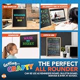 SOL Chalkboard with Chalk & Eraser Set 21x28cm Wooden Frame Portable view 2