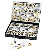 Muzerdo 86 Piece Tap and Die Set Bearing Steel SAE