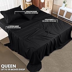 Utopia Bedding Queen Sheet Set – 4 Piece Bed