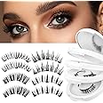 GEMERRY Magnetic Eyelashes 4 Pairs Natural Look Magnetic Lashes with Applicator and Mirror No Glue Needed Strip Lashes without Eyeliner Lash Kit Easy to Use and Remove