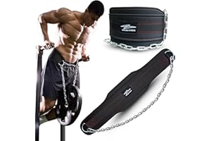 ZOKANI FITNESS Hold weights up to 800lbs Zokani Dip Belt with Chain for Heavy Weightlifting Exercises,Squats, deadlifts, pull Up Weight Belt, Dipping Belt, Men and Women Training Strength Dip Weightlifting Belt