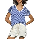 Tommy Hilfiger Women's Raglan Shirttail Hem V-neck Shirt