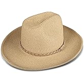 Lucky Brand Women's Straw Cowboy Hat | Rope Design | Western | Style | Fashion | Sun Protection | Breathable