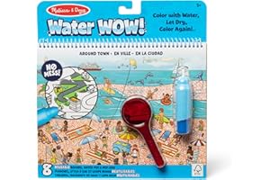 Melissa & Doug On The Go Water Wow! Water Reveal Tapis d'activités réutilisable de luxe – Autour de la ville – Certifié FSC