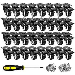 2" Caster Wheels Set of 32, Heavy Duty Casters with