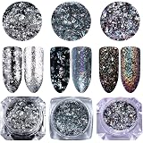 Chonor Spiegel Effekt Nagelpuder – Glitzerpuder Für Chrom-Look, DIY Nageldesign, 0,3 G