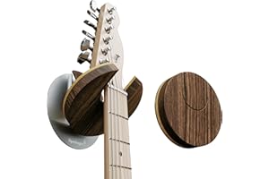 OPENHAGEN World’s Only - Collapsible Electric Guitar Hanger and Wall Mount Bracket Holder for Electric Guitars and Basses - Danish Design - Space Saving - Wooden - Walnut Color - Scratch Proof (Walnut)