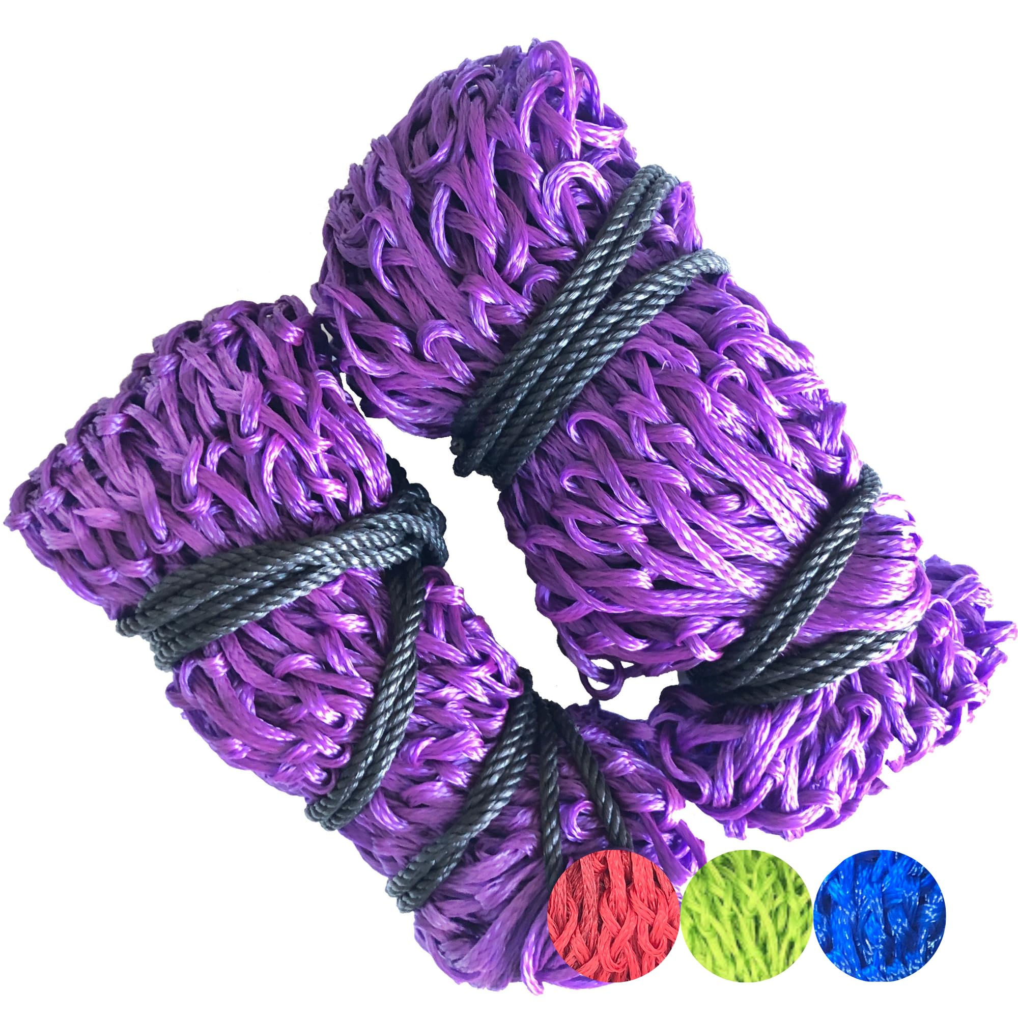 2 Inch Hole Hay Net For Horses Multipack - 2 X Daisy Equestrian Net Bag With Extra Strong Mesh Holes For Greedy Horses.Hay Nets With Large Holes Horse Accessories Haynet (Purple)