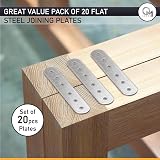 OMIDEAS 20x Metal Repair Plates 60x16mm Galvanised Straight Fixing Brackets view 5