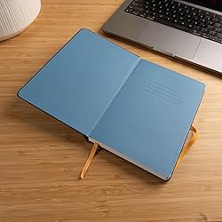 Milkmochabear Hello World Dot Grid Notebook in Navy