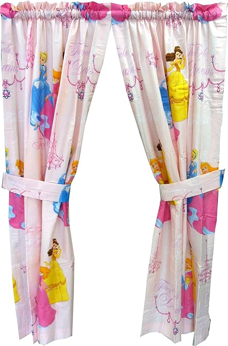Disney Princess Fairy Tale Dreams Pink Window Curtains Set Amazon