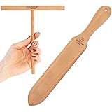 Crepe Spreader and Spatula Kit - 2 Piece Set (7&rdquo; Crepe Spreader and 14&rdquo; Spatula) Convenient Size to Fit Large Crepe Pan Maker | All Natural Beechwood Construction only From Indigo True Company