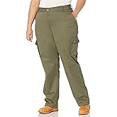 Dickies Womens Plus Size Relaxed Fit Stretch Cargo Straight Leg Pant