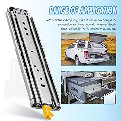 VAGUDE with Lock Heavy Duty Drawer Slides 12 14 16