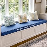 Vicatiful Custom Size Bench Cushion, Indoor &amp; Outdoor Window Seat Cushion | Made-to-Measure, Indoor/Outdoor Seat Cushion, Waterproof &amp; Breathable, High-Density Foam, Removable Washable Cover
