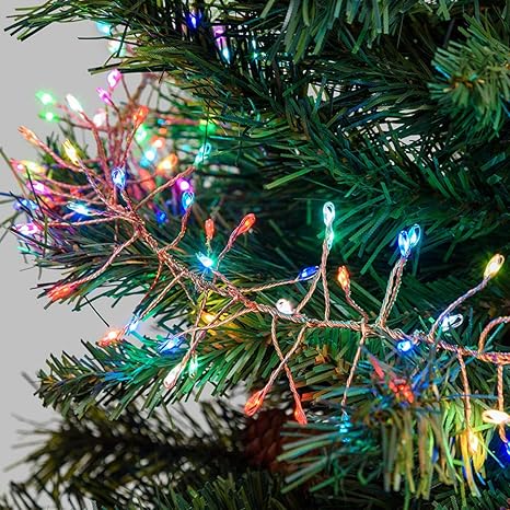 Immagini Natale 1800.Luci Di Natale Microled Luce Multicolor Filo In Rame Decorazione Da Esterno 1800 Led 9 Mt Amazon It Illuminazione
