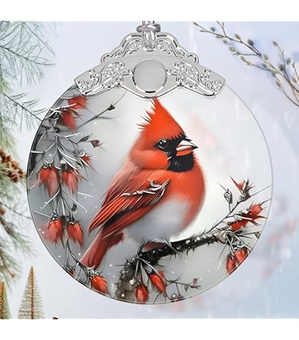 Water Globe RAZ Imports Cardinale Su Ramo – 11,4 Cm – Decorazione Invernale In Resina E Vetro