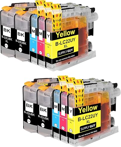 Supply Guy Ink Cartridges for Brother LC-22U DCP-J785DW MFC-J985DW 10 Pack