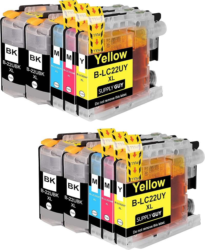 Supply Guy Ink Cartridges for Brother LC-22U DCP-J785DW MFC-J985DW 10 Pack