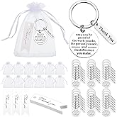 Yinkin 150 Pcs Employee Appreciation Gifts Bulk Thank You Keychains for Coworkers Teams Volunteers Appreciation Keychain