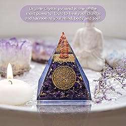 Anaya Agate Orgone Pyramid Aquamarine Crystal
