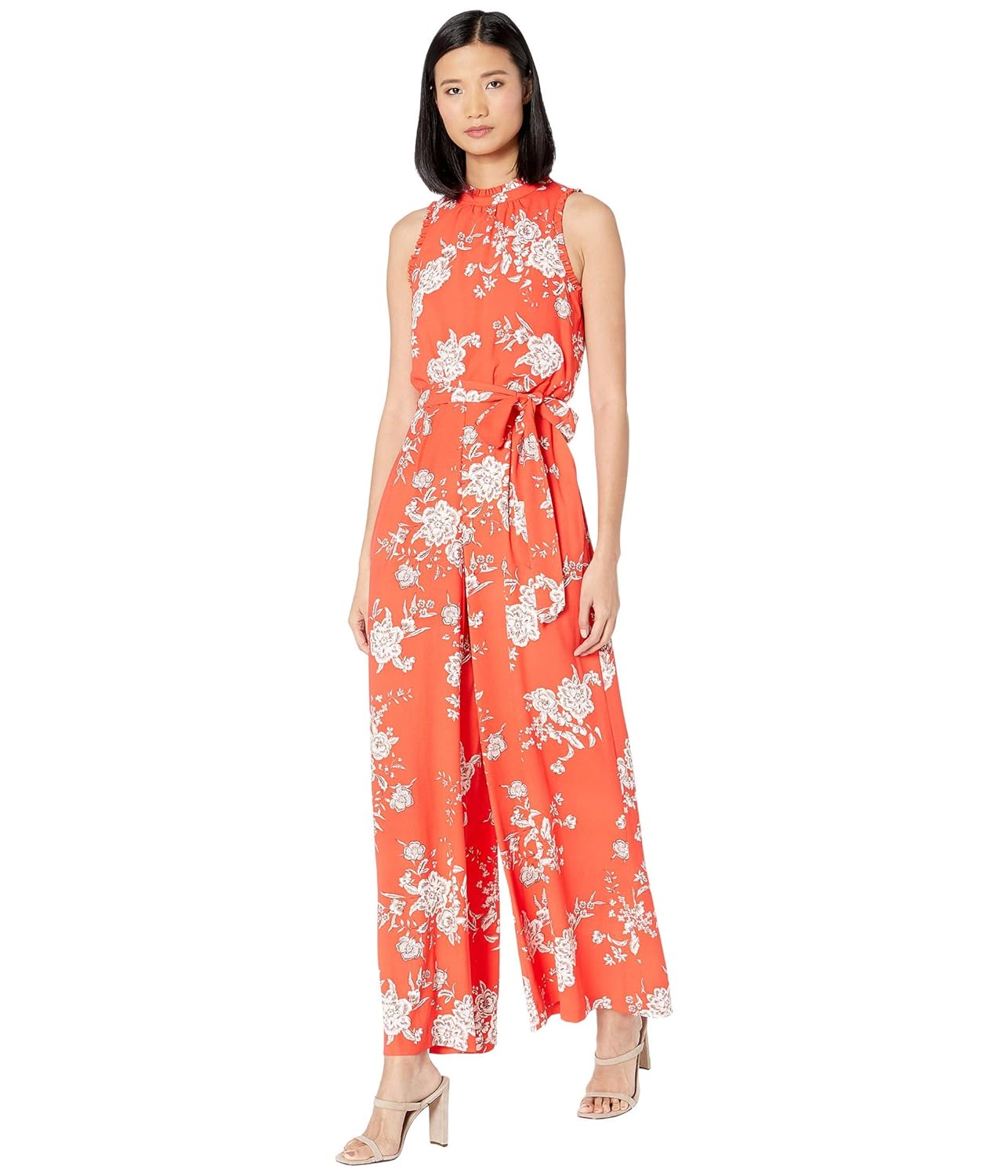 vince camuto orange jumpsuit
