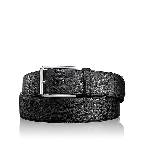 TUMI Textured Leather Reversible Belt for Men Size 32 Black