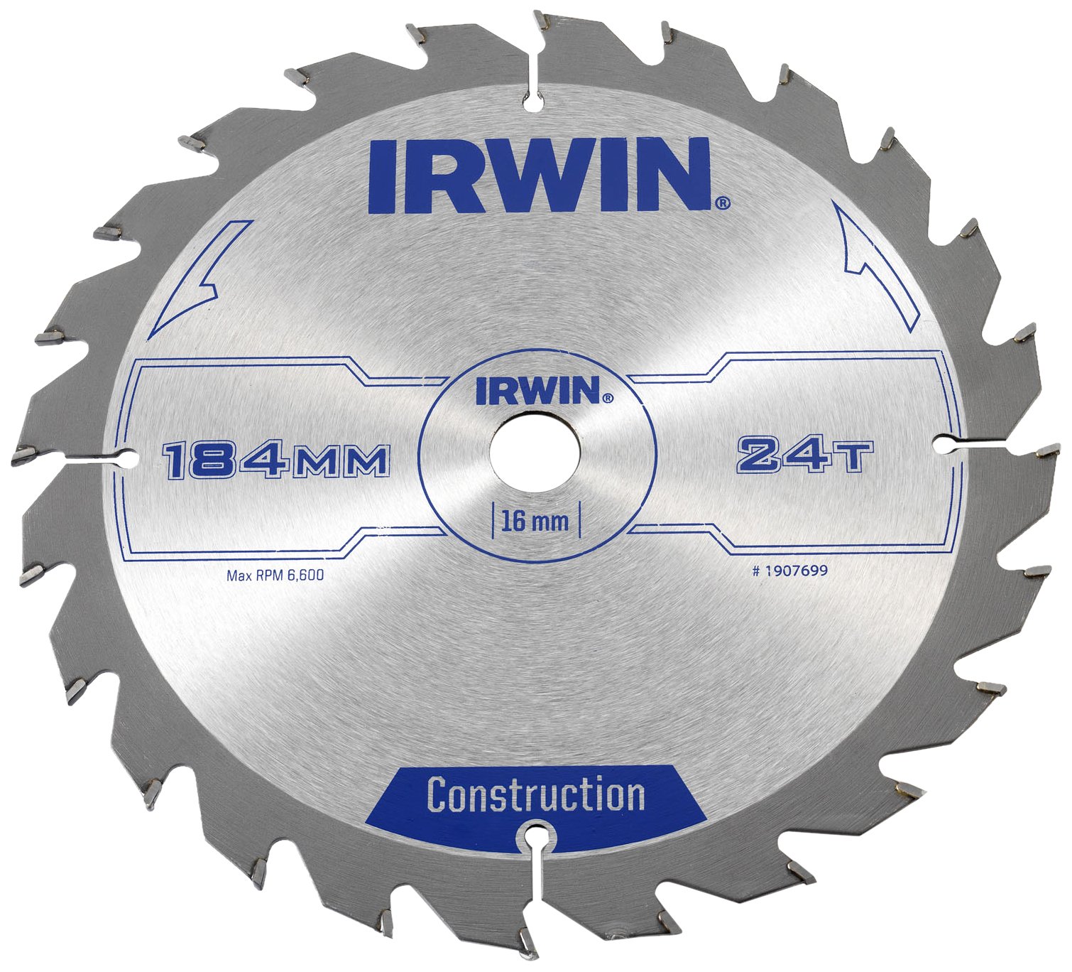 IRWIN IRW1907699 184 x 16mm 24-Teeth Professional Circular Saw Blade - Wood