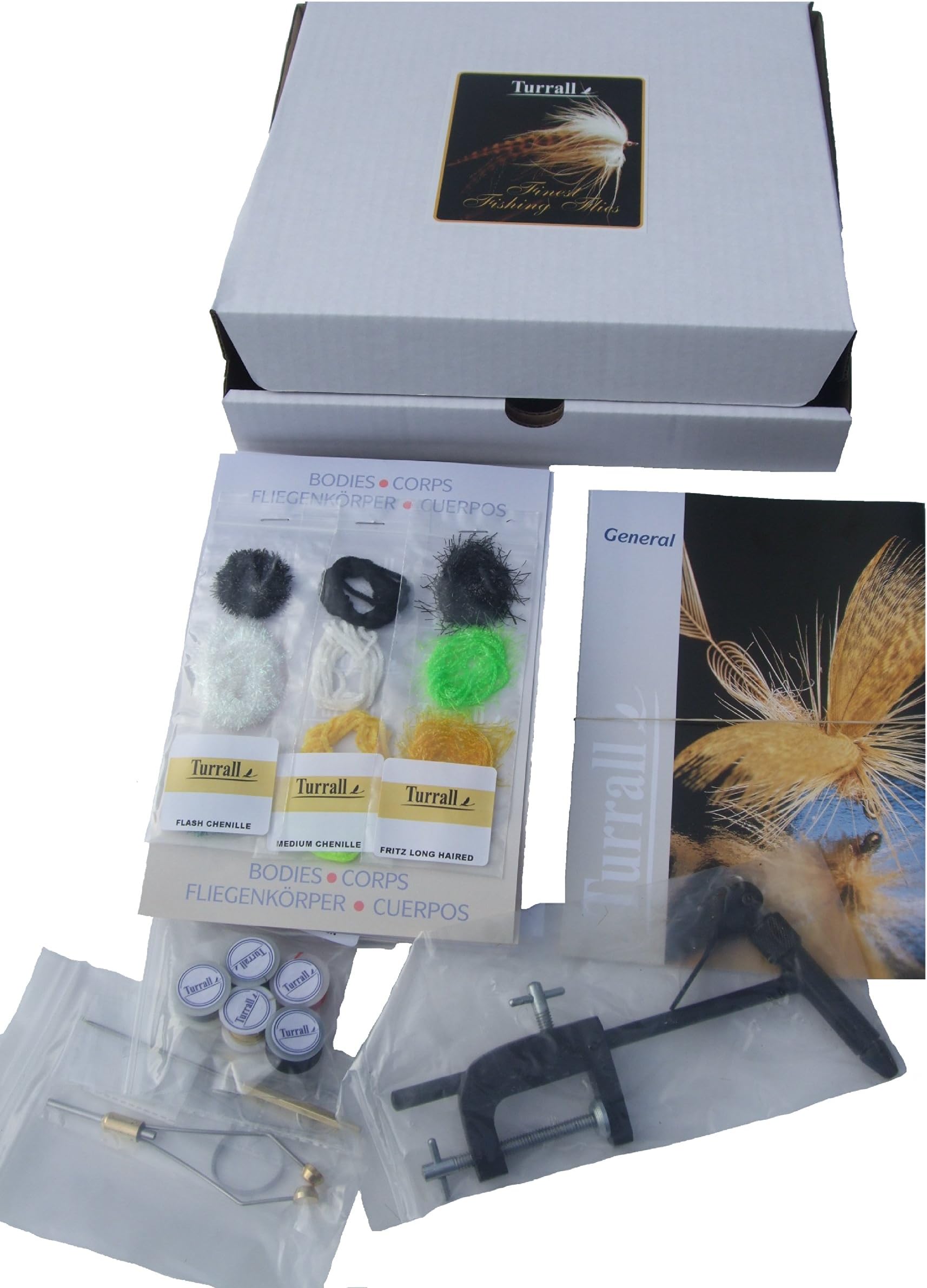 Turrall Fly Tying Kit Starter Popular - Off-White