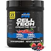 MuscleTech Cell-Tech Creactor - Creatine HCl Formula - Muscle Builder for Men & Women - Creatine HCl + Free-Acid Creatine Supplements - Fruit Punch Extreme, 120 Servings