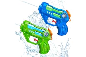 Doviden Water Guns for Kids - 2 Pack Mini Squirt Water Gun with Trigger Small Water Pistol Blaster Toys for Boys Girls Toddlers Summer Toys Outdoor Swimming Pool Beach Water Fighting