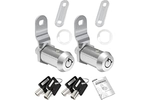 Naissian Locks for RV Storage with Keys,1-1/8 Inch, Travel Trailer Camper Door Lock Tubular RV Cam Lock Replacement 1 1/8", 9