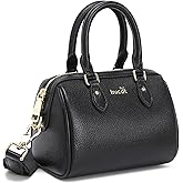 INICAT Barrel Bag for Women Top Handle Satchel Shoulder Boston Bags Crossbody Purse Handbag with Detachable Long Strap